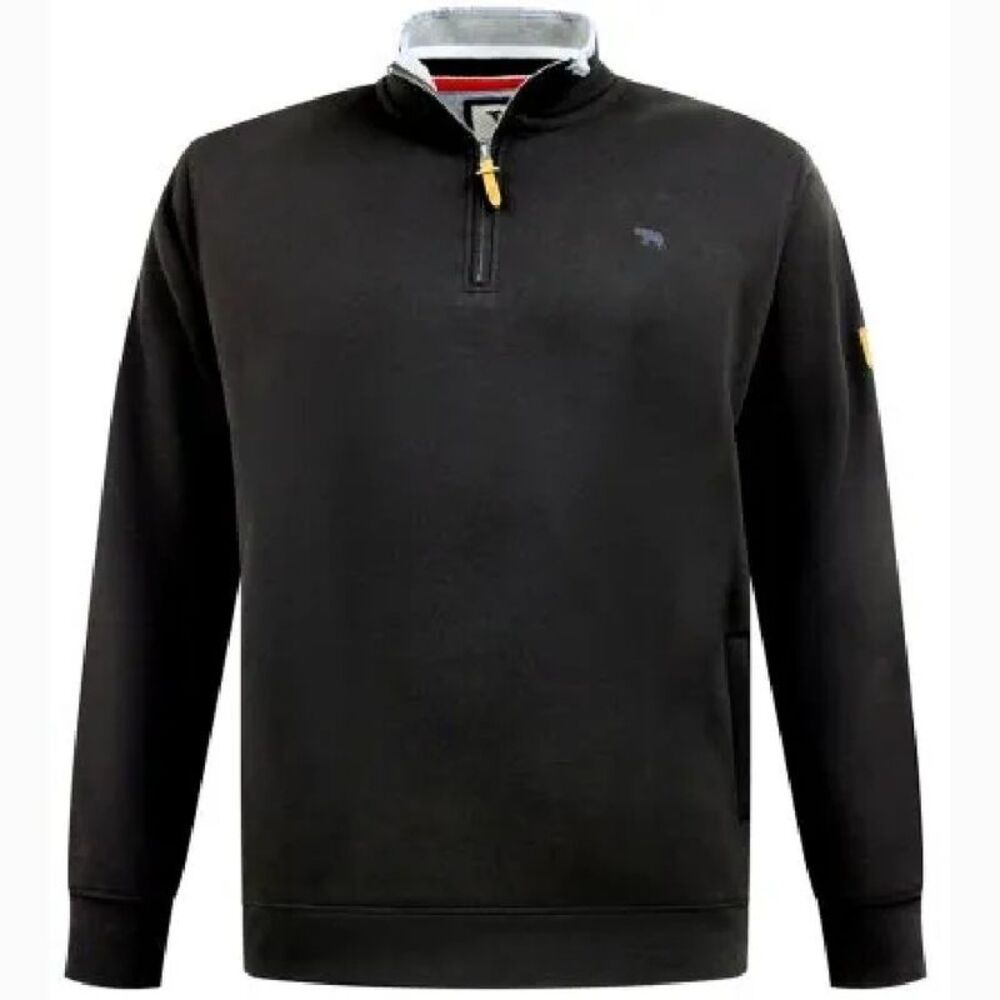 Duke Mens D555 Russel Embroidered Logo Fleece Kingsize Sweatshirt / Black